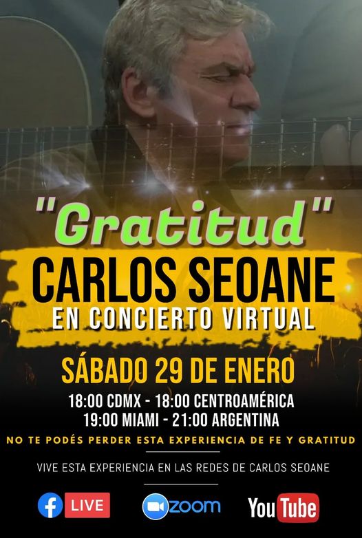 Recital en VIVO “Gratitud”, de CARLOS SEOANE