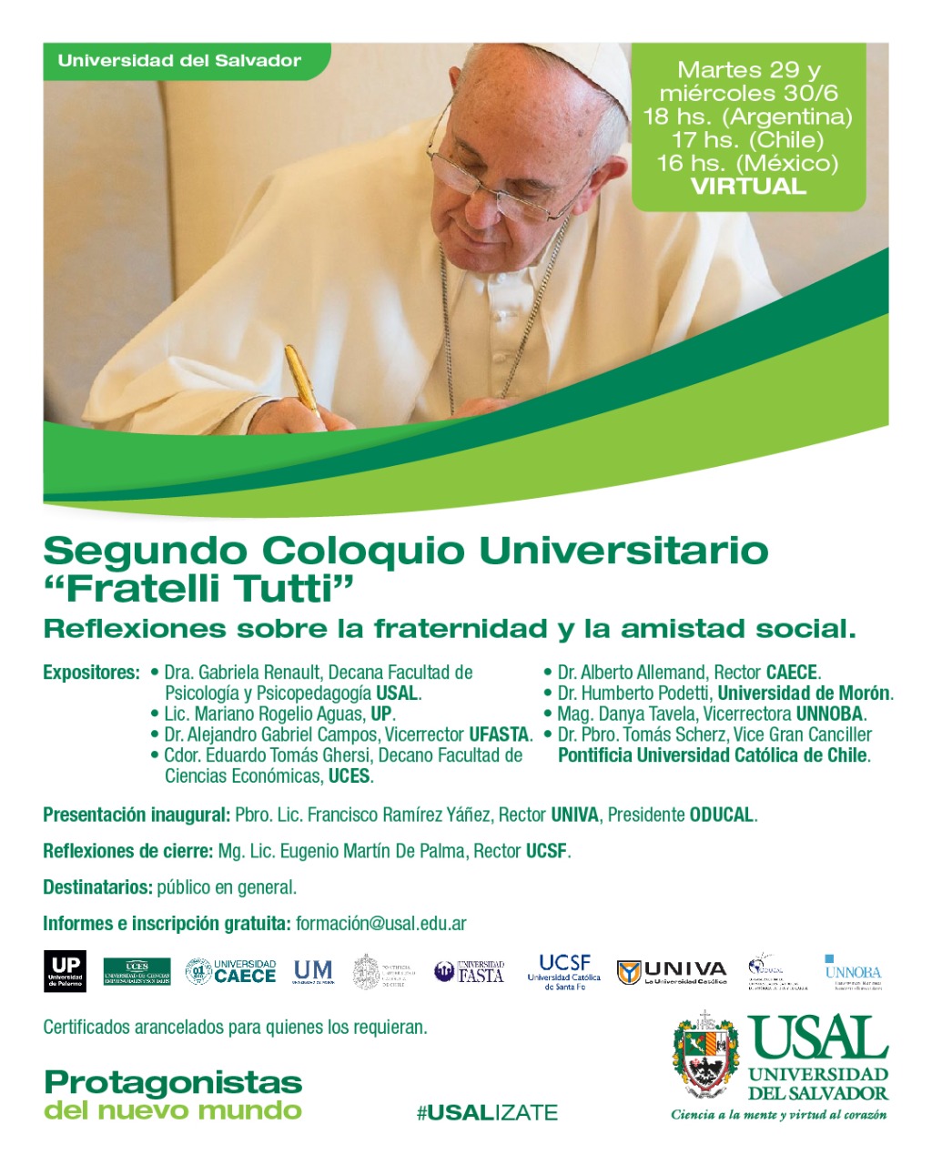30 junio | 6 pm (AR) Jornada de cierre II COLOQUIO Universitario | vivo